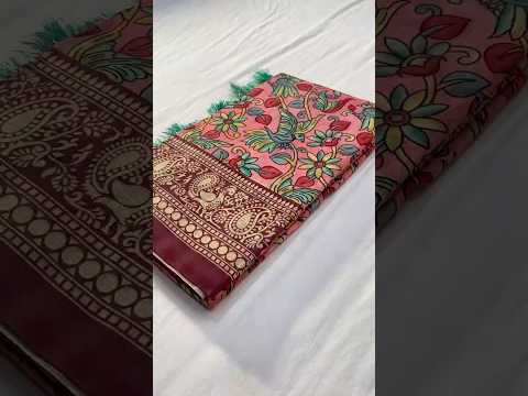 Soft Cotton Chanderi Kalamkari Digital Printed Saree
