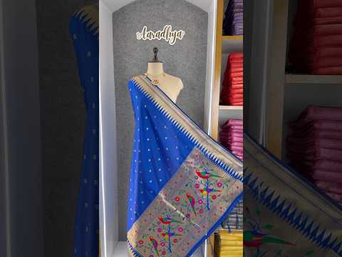 Pure Zari Temple Parrot Paithani Dupatta