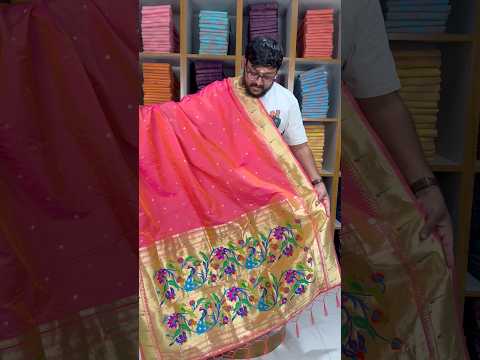 Peacock Pallu & Gold Zari Border Paithani Silk Saree