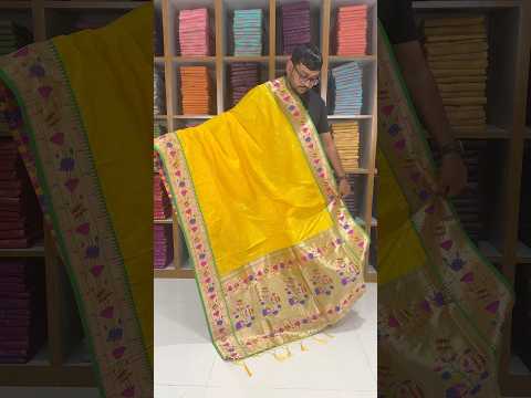 Pure Zari Lotus Flower Motif Paithani Dupatta