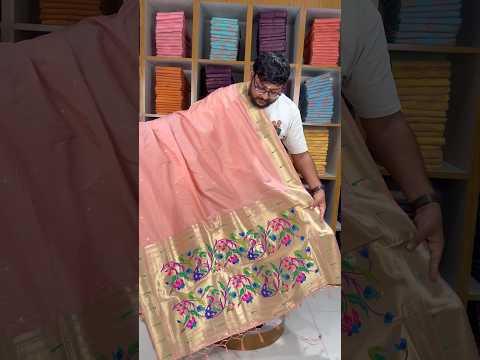 Peacock Pallu & Gold Zari Border Paithani Silk Saree
