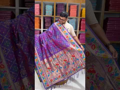 Pure Soft Silk Bandhani Patola Fusion Paithani Saree