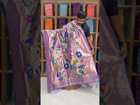 Dupatta - Pure Zari Floral Multicolor Weaving Paithani Dupatta