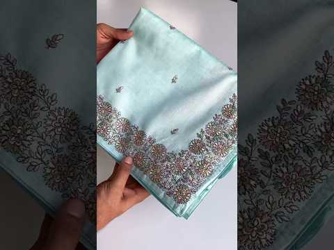 Designer Tussar Embroidered Saree