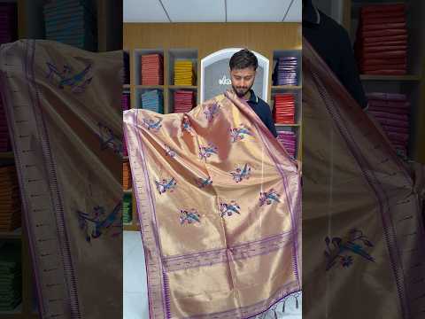 Pure Fully Zari Woven Parrot Motif Paithani Dupatta