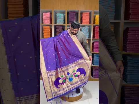 Soft Paithani Silk Peacock Zari Pallu Dupatta | Festive & Wedding Wear