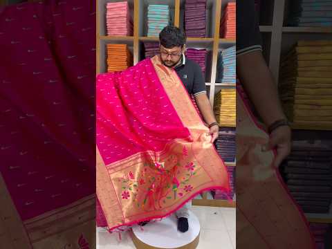 Pure Zari Triple Muniya Border Parrot Paithani Dupatta