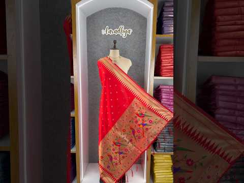 Pure Zari Temple Parrot Paithani Dupatta