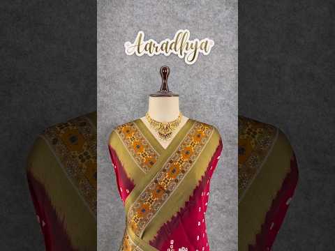 Pure Modal Silk Nakshi Pallu & Ajrakh Border Saree