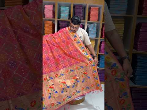 Pure Soft Silk Bandhani Patola Fusion Paithani Saree
