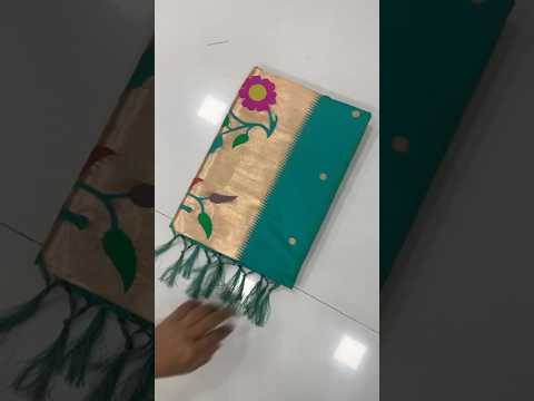 Kanchivaram Paithani Silk Big Parrot Zari Border Saree