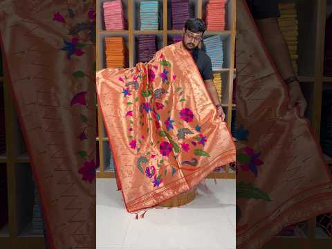 Dupatta - Pure Zari Floral Multicolor Weaving Paithani Dupatta