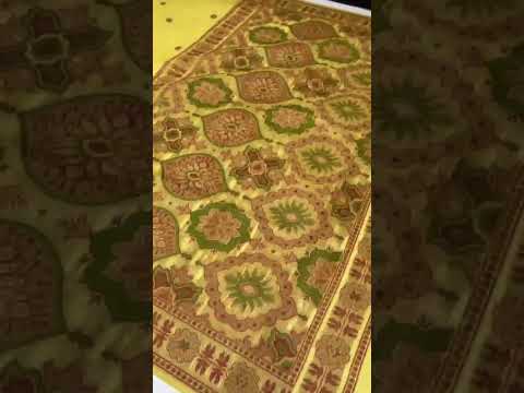Traditional Pencil Art Soft Muga Cotton Saree