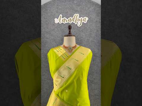 Kanchivaram Paithani Silk Big Parrot Zari Border Saree