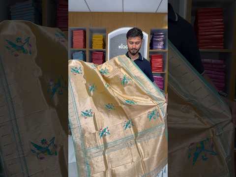 Pure Fully Zari Woven Parrot Motif Paithani Dupatta