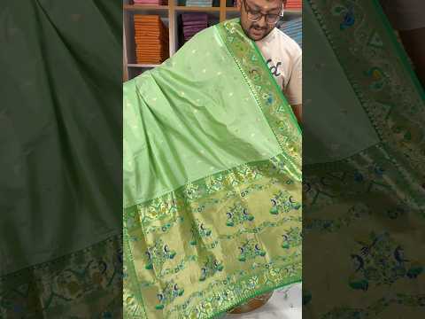 Rajwadi Mor Paithani Zari Butti Saree