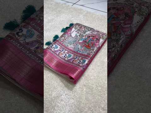 Tussar Silk Madhubani Digital Printed Saree