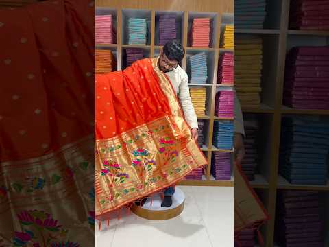 Floral Meena Zari Pallu Paithani Silk Saree