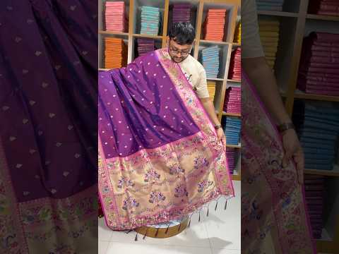 Rajwadi Mor Paithani Zari Butti Saree