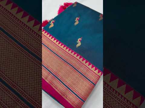 Peacock Paithani Soft Silk Traditional Kadiyal Border Saree