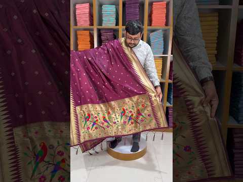 Pure Zari Temple Parrot Paithani Dupatta