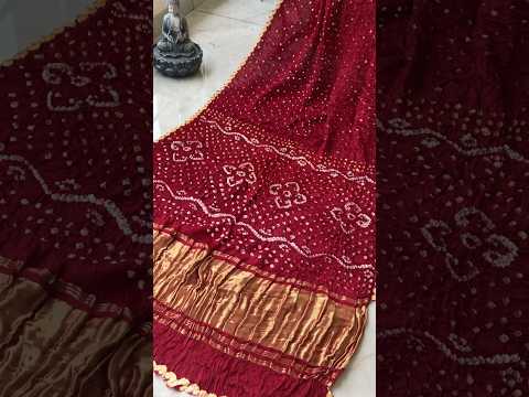 Pure Modal Silk Hand Bandhej Bandhani Saree