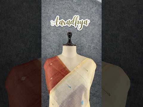 Pure Muga Cotton Parrot Paithani Saree