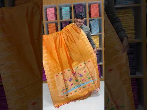 Soft Khadi Raw SIlk Lotus Pallu Paithani Saree