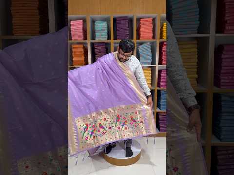 Pure Zari Temple Parrot Paithani Dupatta