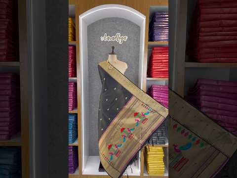 Dupatta - Pure Zari Traditional Peacock Motifs Paithani Dupatta