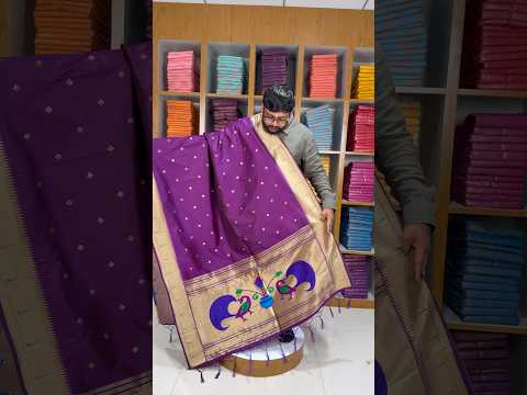 Soft Paithani Silk Peacock Zari Pallu Dupatta | Festive & Wedding Wear