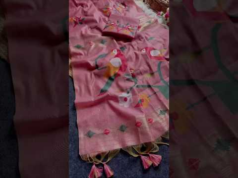 Soft Chanderi Cotton Parrot Motif Saree