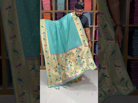 Dupatta - Pure Zari Peacock Motif Paithani Dupatta