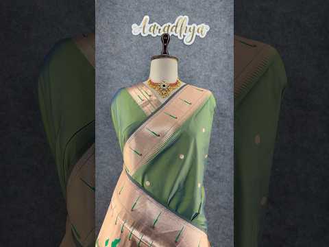 Kanchivaram Paithani Silk Big Parrot Zari Border Saree