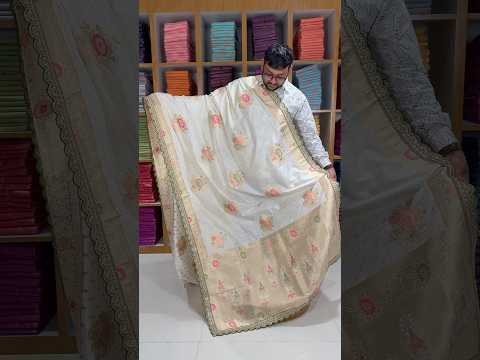 Dolla Silk Embroidery Work Lace Banarasi Saree