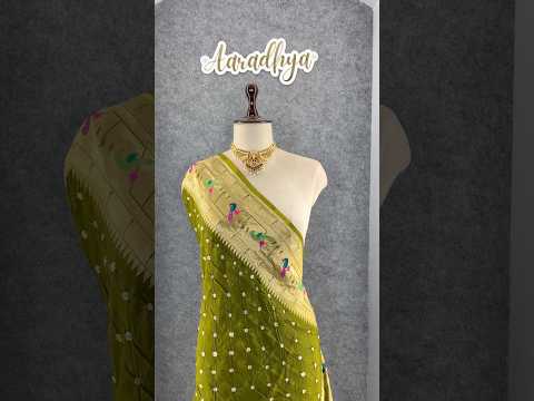 Luxury Fusion Bandhani Body & Paithani Pallu Saree
