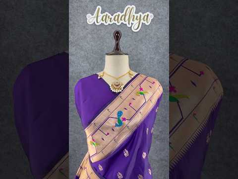 Pure Kanchipuram Paithani Silk Parrot Design Saree