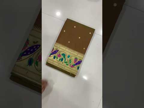 Pure Kanchipuram Paithani Silk Peacock Design Saree