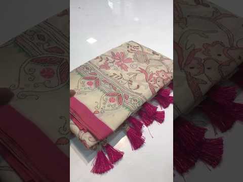 Malai Cotton Katha Printed Saree