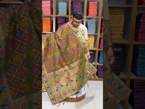 Pure Soft Silk Bandhani Patola Fusion Paithani Saree