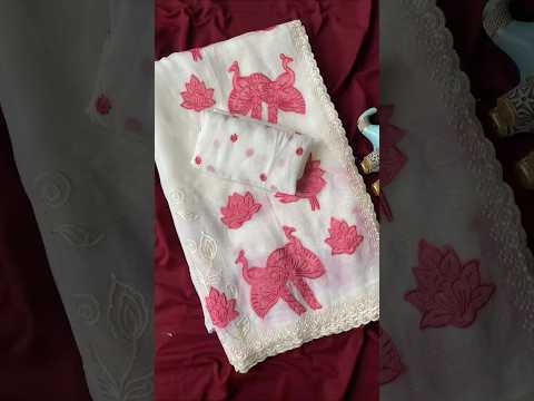 Premium Crunchy Silk Appliqué Border Saree