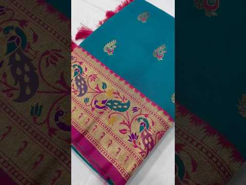 Soft Meenkari Zari Weaving Paithani Silk Saree