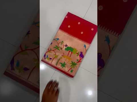Forest Meena Zari Pallu Paithani Saree