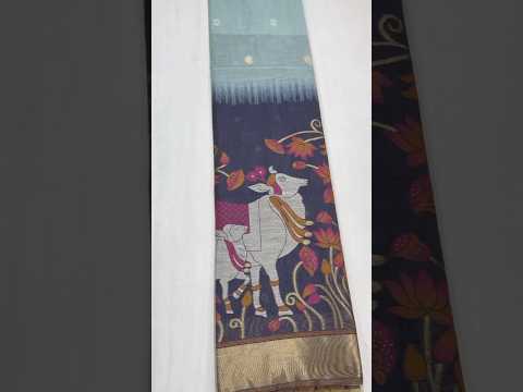 Premium Kamdhenu Pichwai Muga Silk Saree