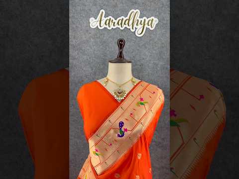 Pure Kanchipuram Paithani Silk Parrot Design Saree