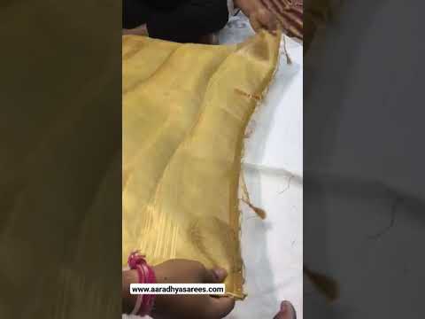 Royal Tissue Silk Zari Weaving & Mango Border Saree
