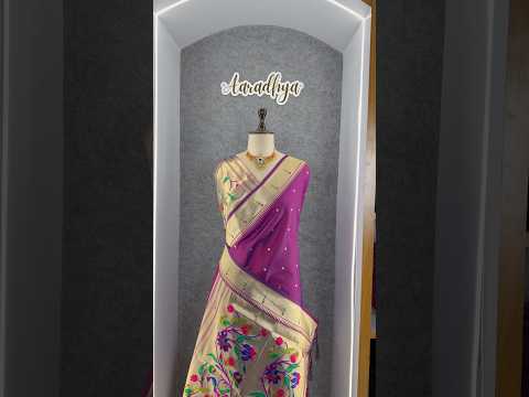 Peacock Pallu & Gold Zari Border Paithani Silk Saree