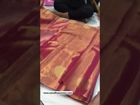 Royal Tissue Silk Zari Weaving & Mango Border Saree
