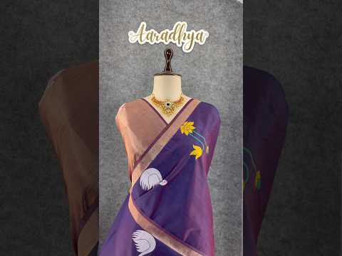 Most Trending Swan Lotus Khadi Raw SIlk Paithani Saree