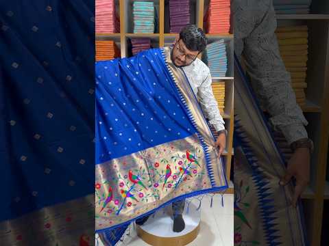 Pure Zari Temple Parrot Paithani Dupatta